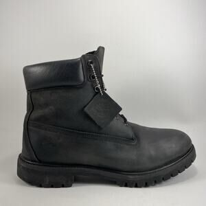 Timberland Premium 6-Inch Waterproof Boots Mens Size 10.5M Black Nubuck Lace Up